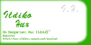 ildiko hux business card